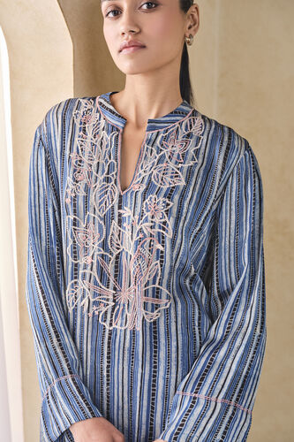 Freshwater Handcrafted Ajrakh Co-ord - Blue, Blue, image 4